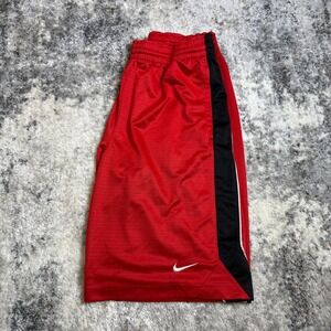 Nike Mens Basketball Shorts Red Black White Mesh Athletic Size Medium